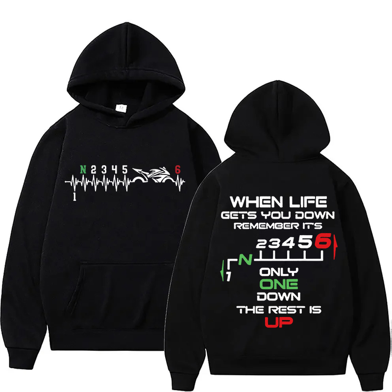 Motorcycle Gear Shift Hoodie U - đánh giá và giá Motorcycle Gear Hoodie