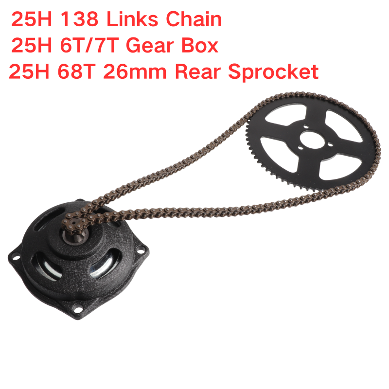 25H 138 Link Chain with 6T 7T  - đánh giá và giá Motorcycle Gear Garage Storage