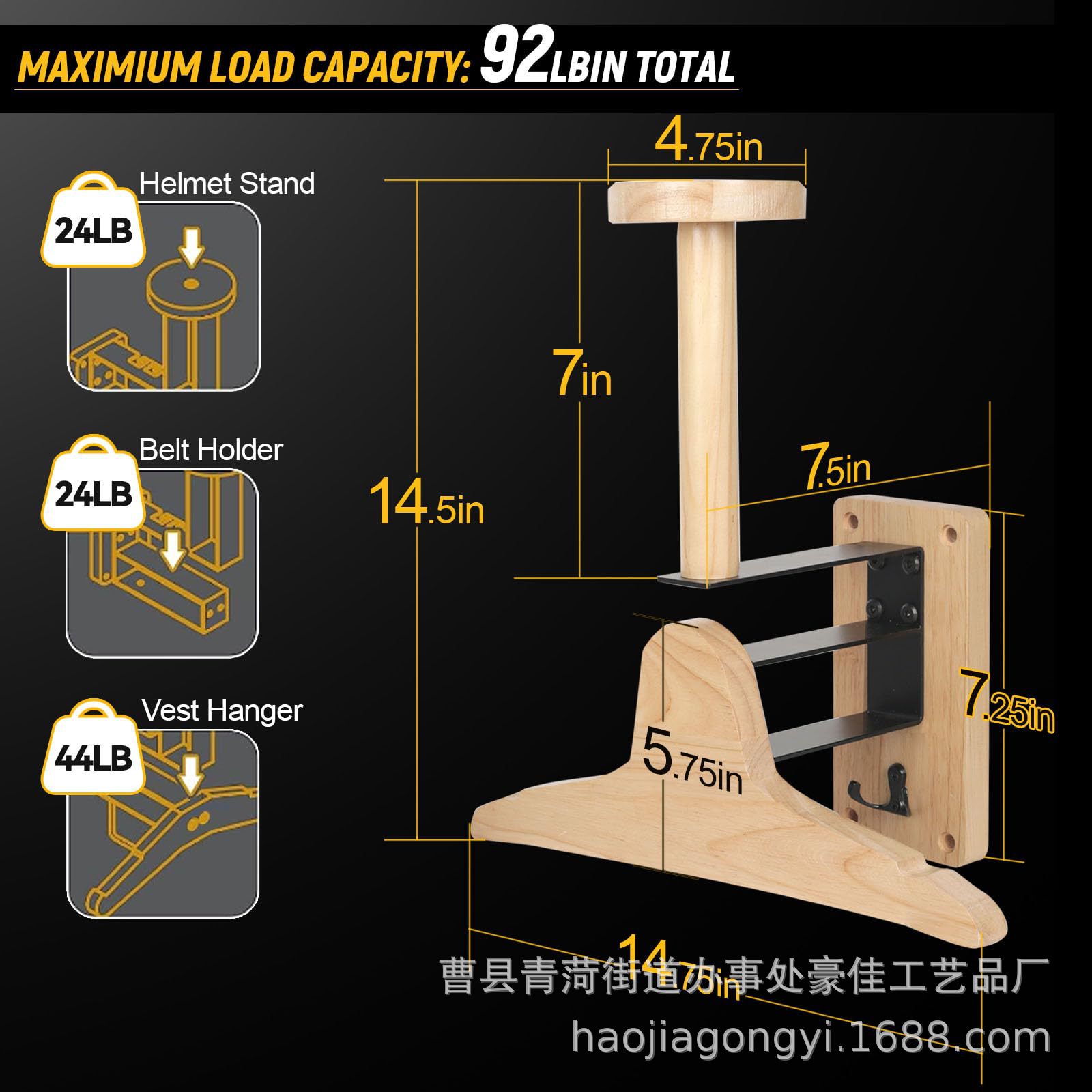 Wall‑Mount Wooden Outdoor Tact - đánh giá và giá Motorcycle Gear Display